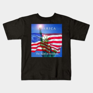 America the light of freedom Kids T-Shirt